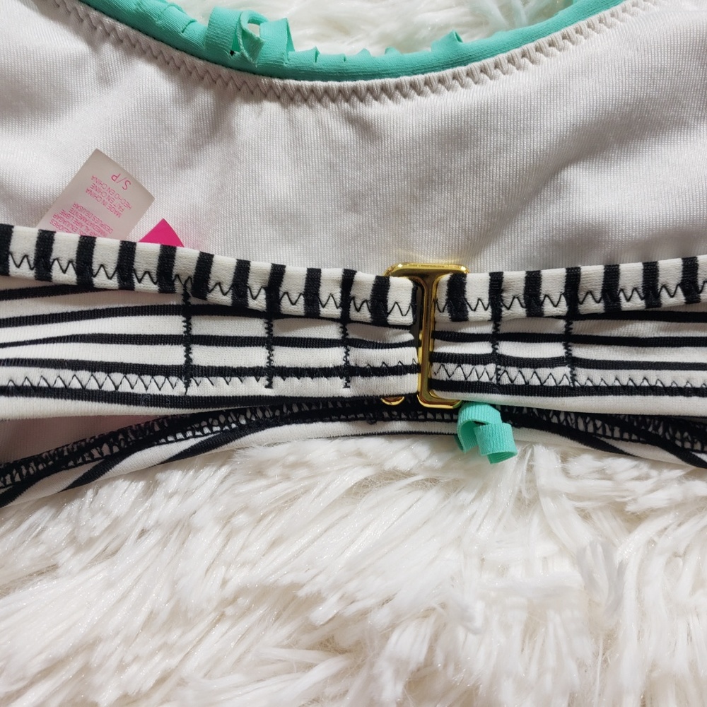 Victorias's Secret Fringe Stripes Bikini Top D10 - Picture 4 of 7